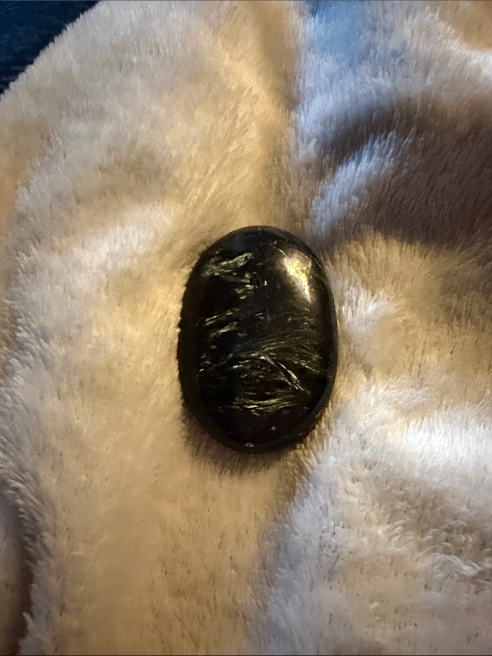 This stone is a polished Astrophyllite, or “Firework” Palm Stone. Beautiful!! - Picture 5 of 6